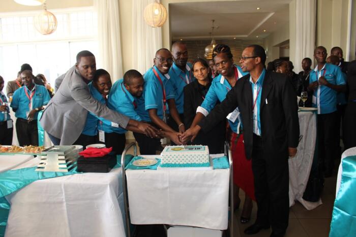 IET Kenya Cake cutting on launch of ISO9001 2018